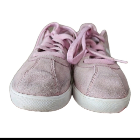 Adidas Women’s Pink Suede Courtside Sneakers Classic Sporty Casual Shoe 9 - Picture 5 of 15